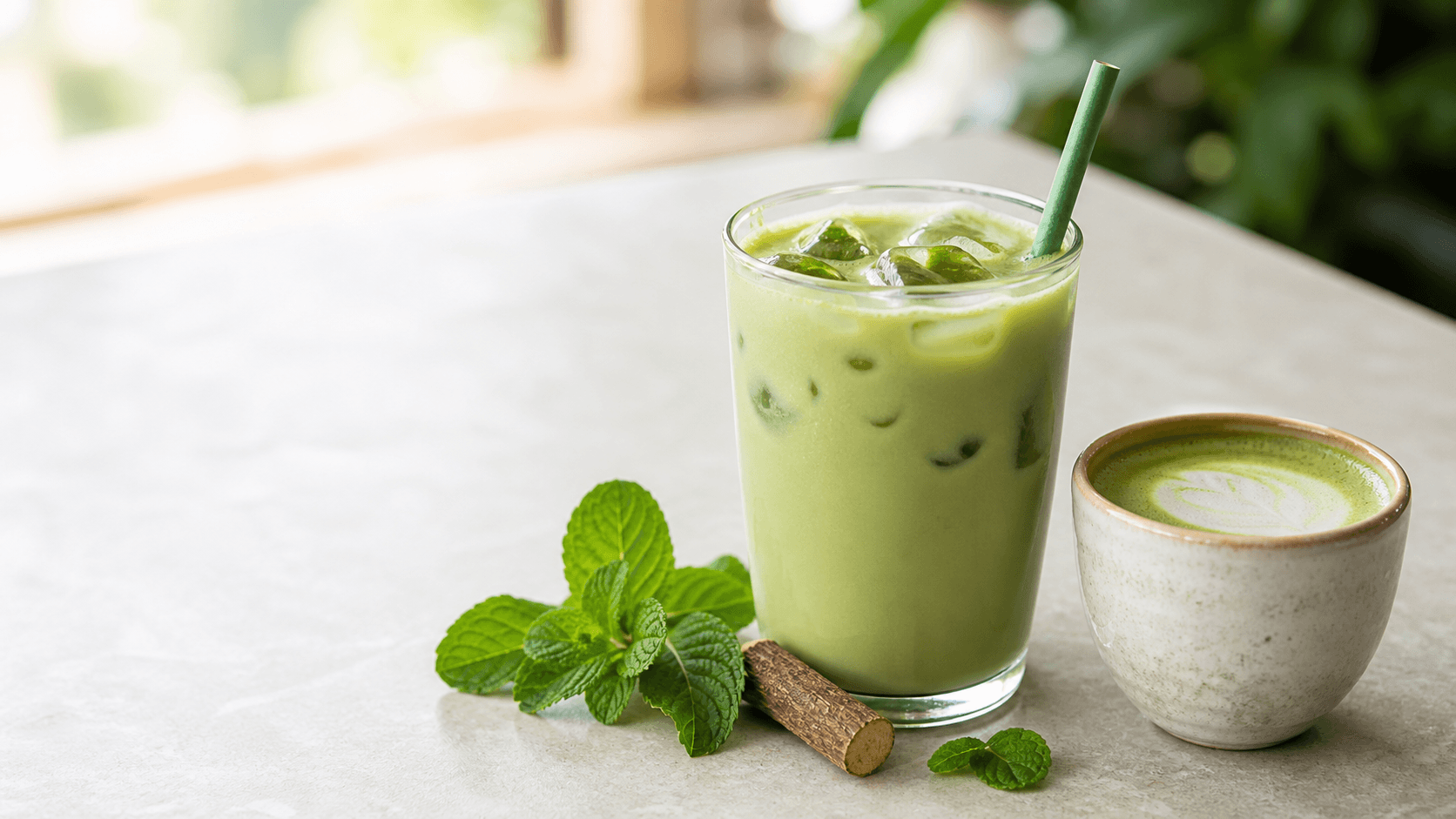 Bevanda al matcha TAIAO in versione calda e fredda con latte o bevanda vegetale
