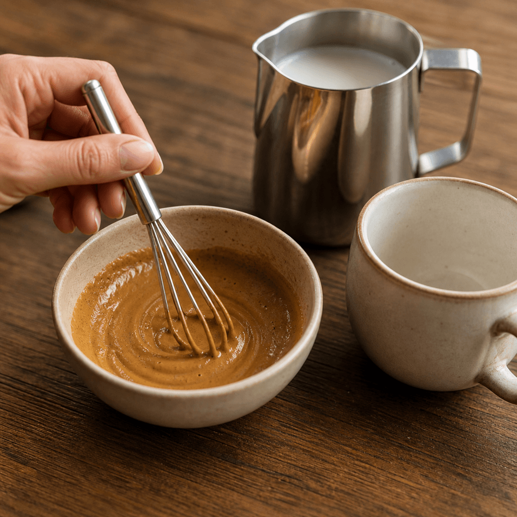 Preparazione di un chai latte TAIAO