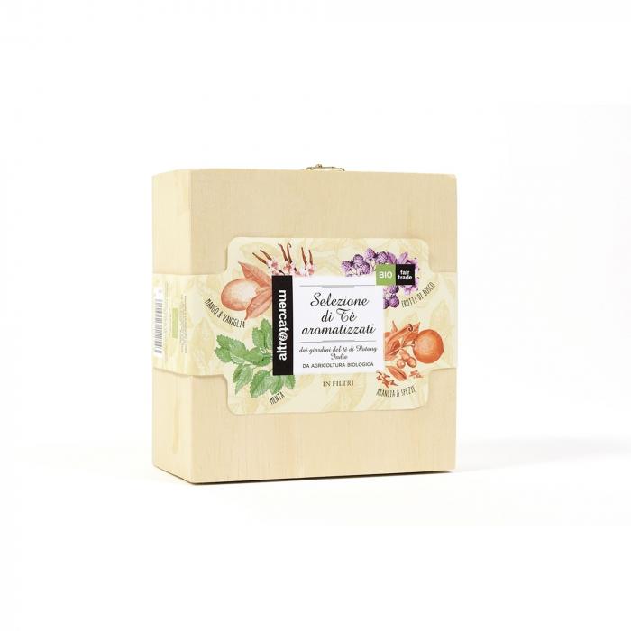 selezione di tè aromatizzati in cofanetto - 40 bustine - bio