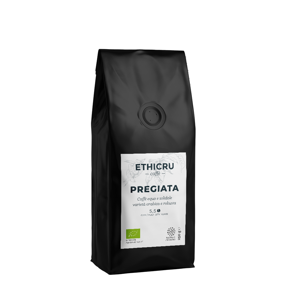 Ethicru Pregiata roasted coffee beans - 250 gr