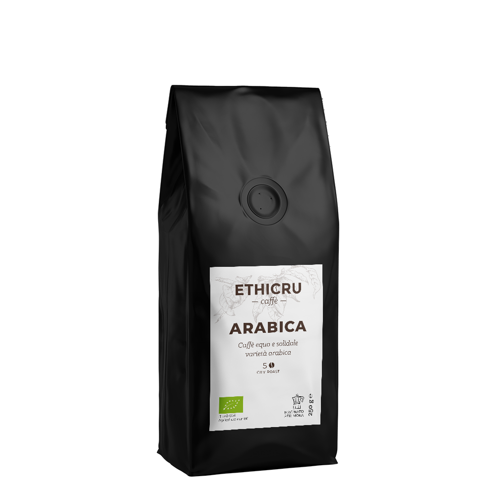 Ethicru Arabica ground coffee for moka - 250 gr