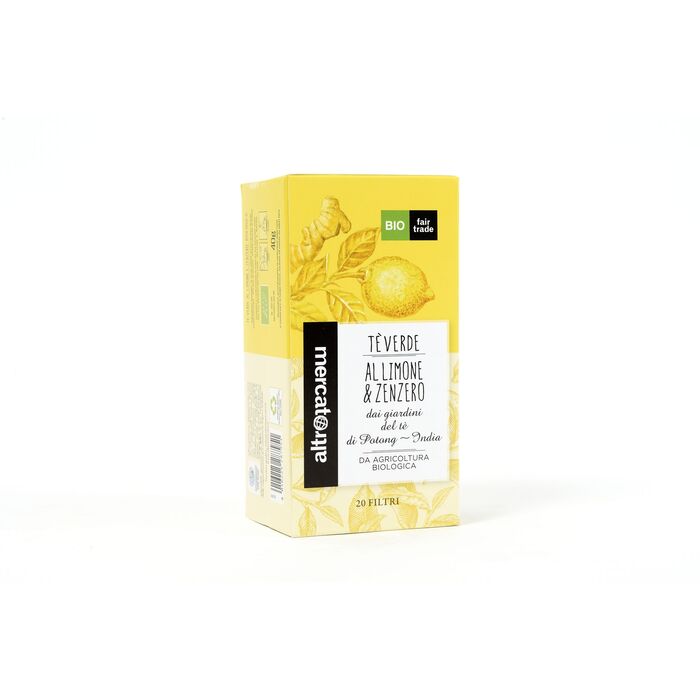 tè verde limone e zenzero - 20 filtri - bio