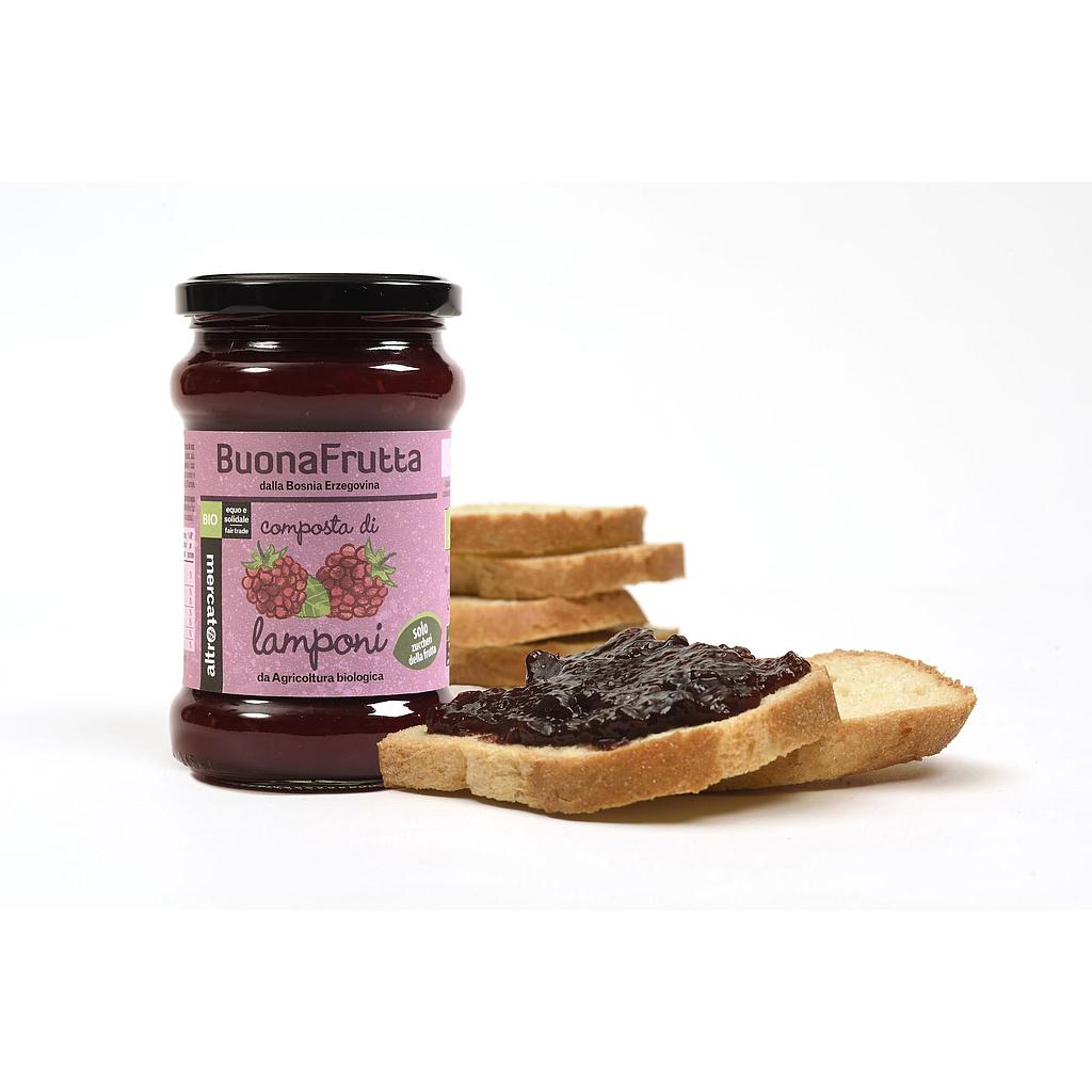 composta di lamponi bio con zucchero di frutta