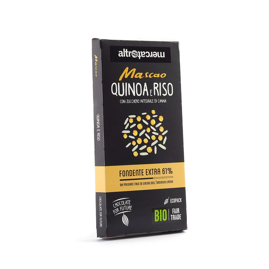 mascao - cioccolato fondente extra con quinoa e riso - bio