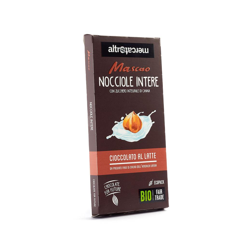 Cioccolato Mascao al latte e nocciole intere - bio - 100g