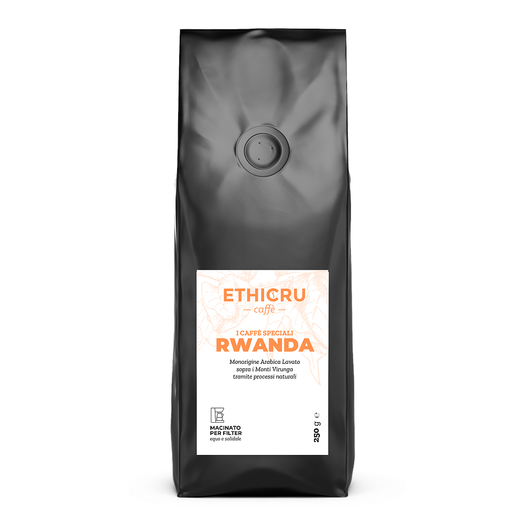 Ethicru Monorigine Rwanda Arabica Naturale macinato filter 250gr