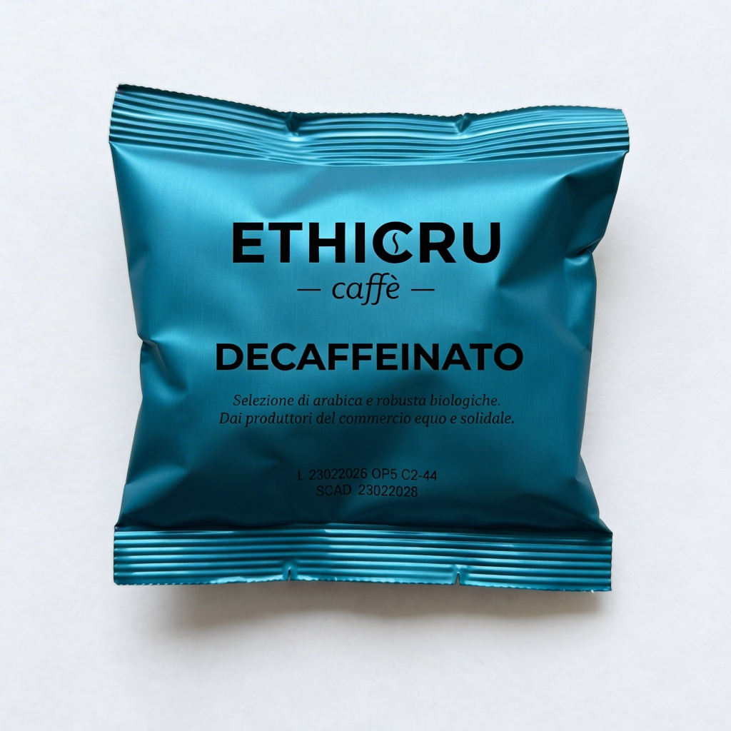 Ethicru Decaffeinato biologico in cialda ESE - 44 mm - confezione 100 pz