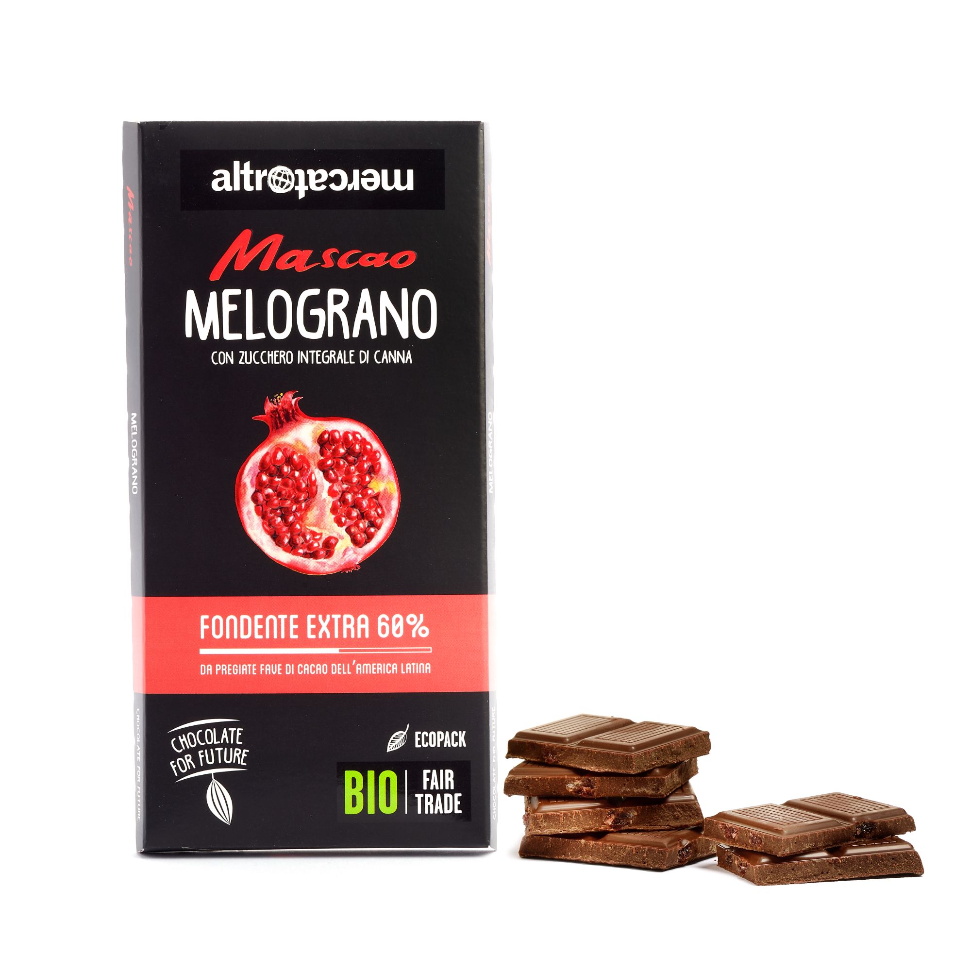 Cioccolato Mascao fondente extra al melograno - bio (2)