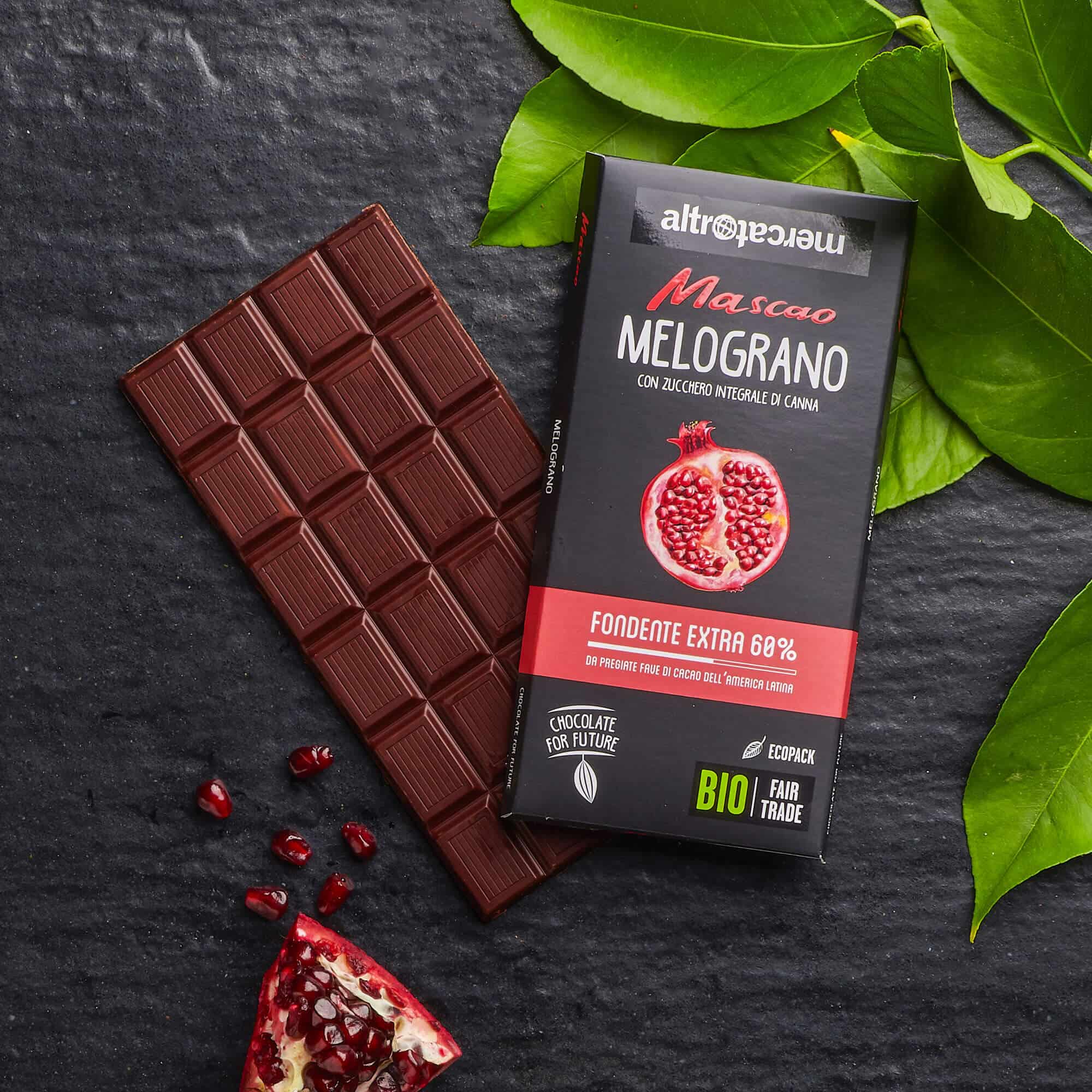 Cioccolato Mascao fondente extra al melograno - bio (3)