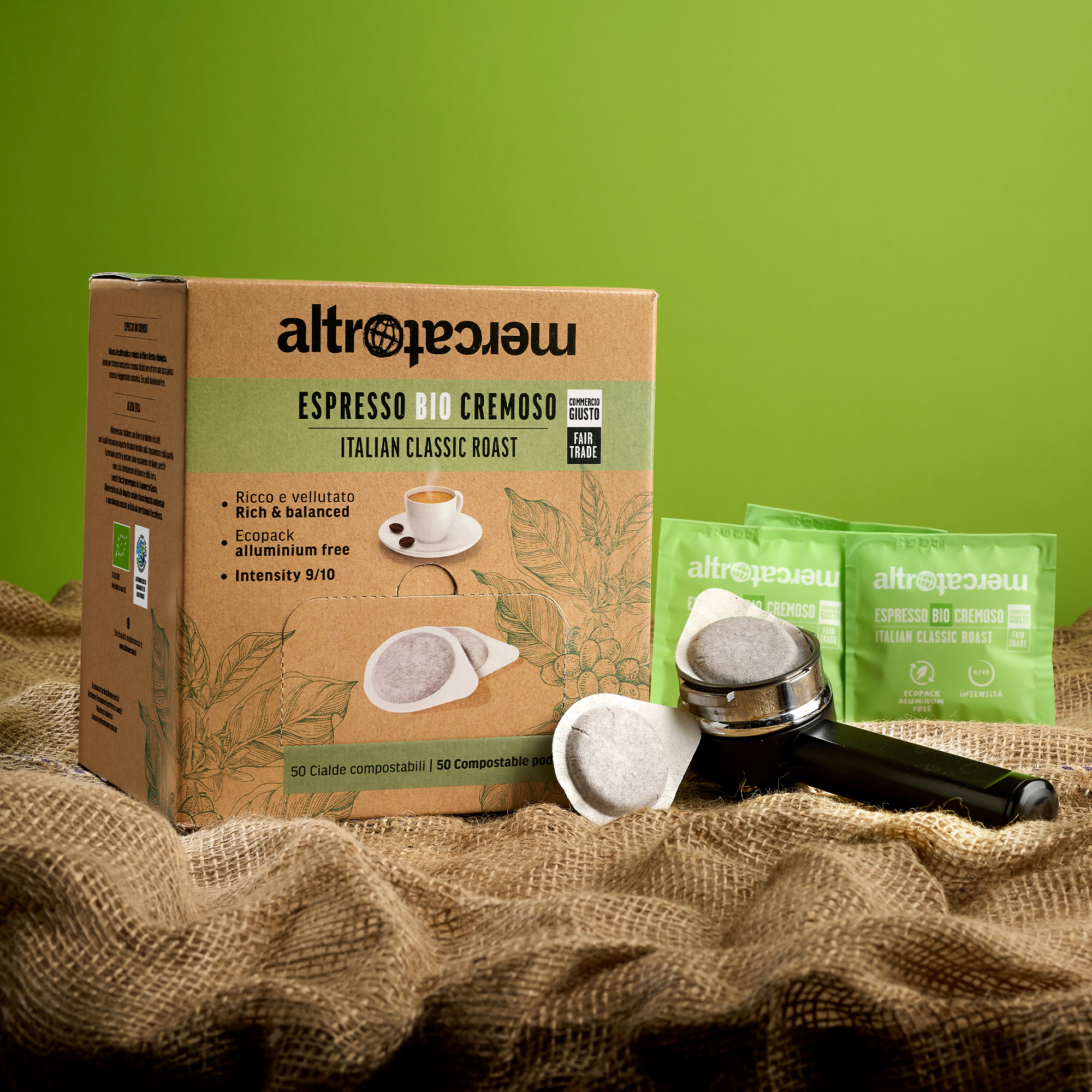 Caffè Espresso Cremoso - Bio - 50 cialde Altromercato