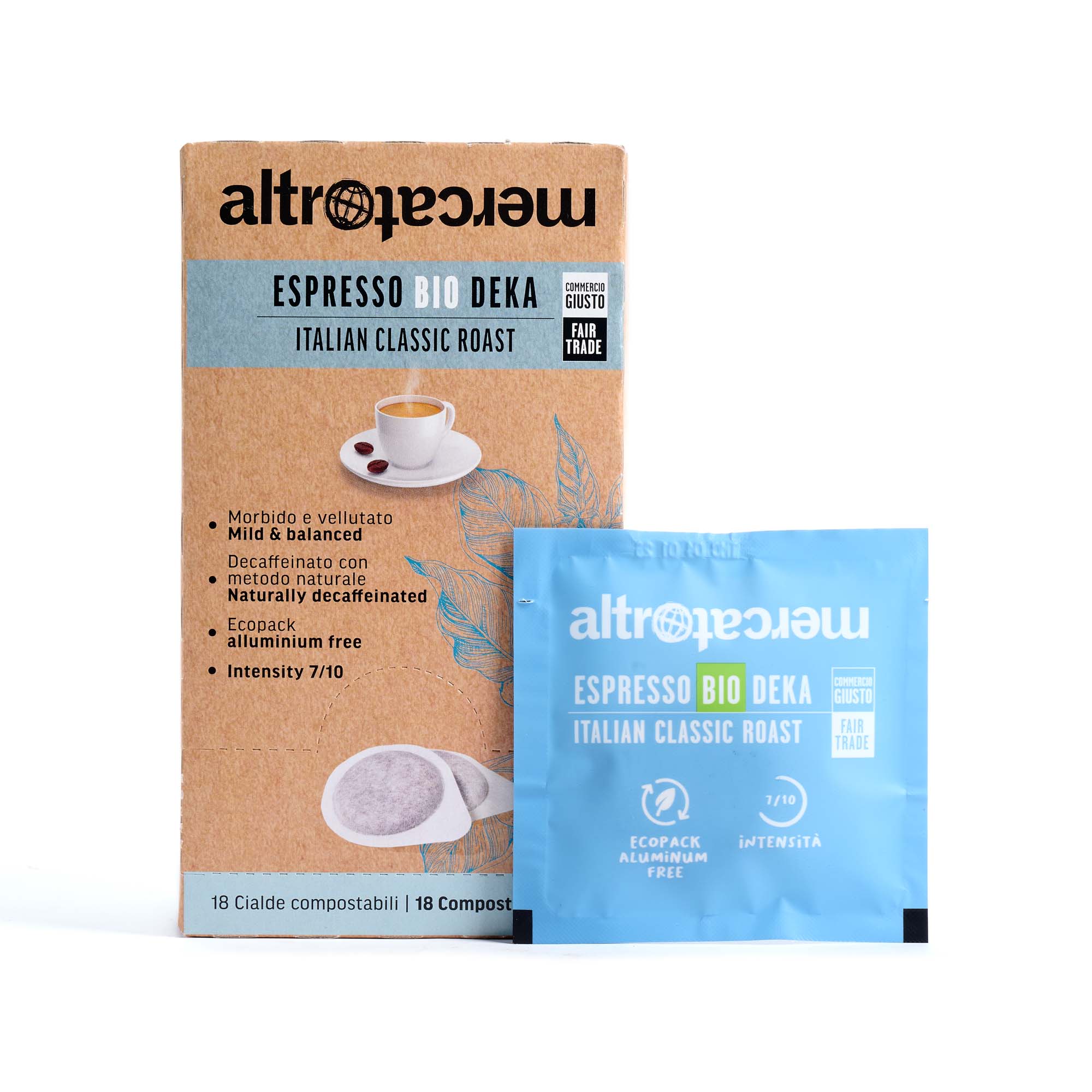 Caffè Biocaffè deka in cialda - 18 cialde - bio