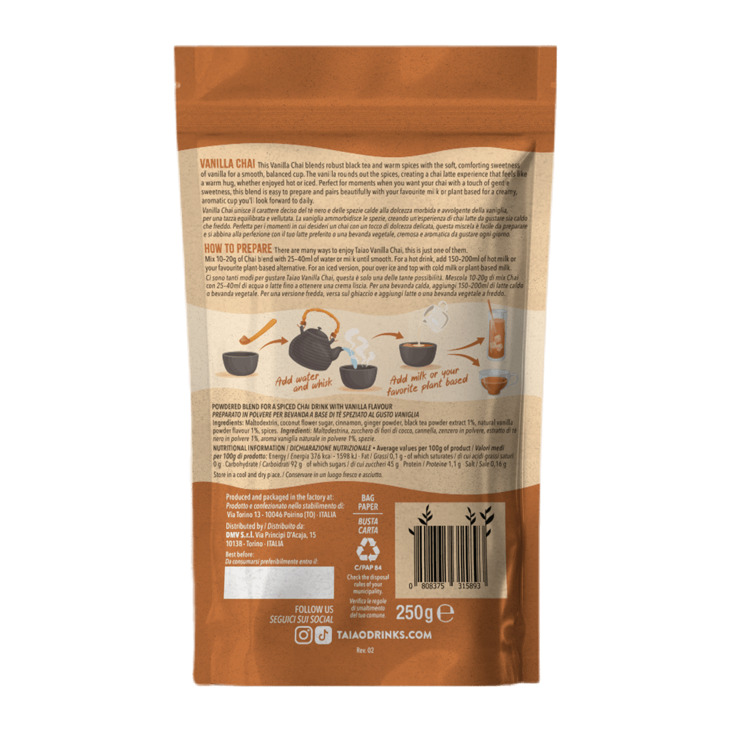 TAIAO - Preparato - CHAI - VANILLA 250g retro